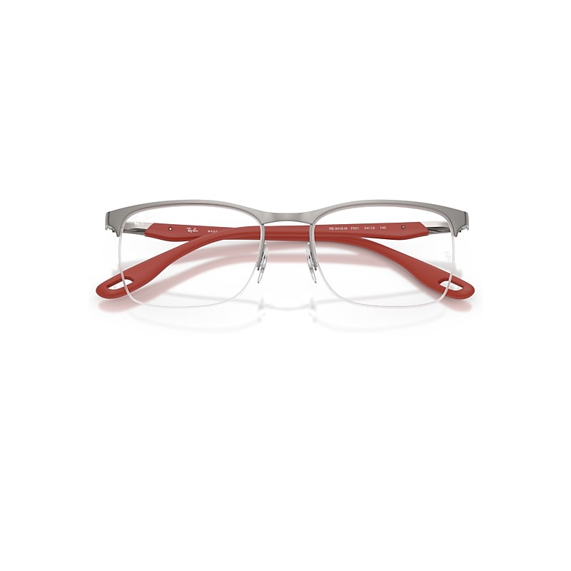 Ray-Ban Rb8416m Optics Scuderia Ferrari Collection Optical Red Frame Transparent Lenses Polarized 54-18