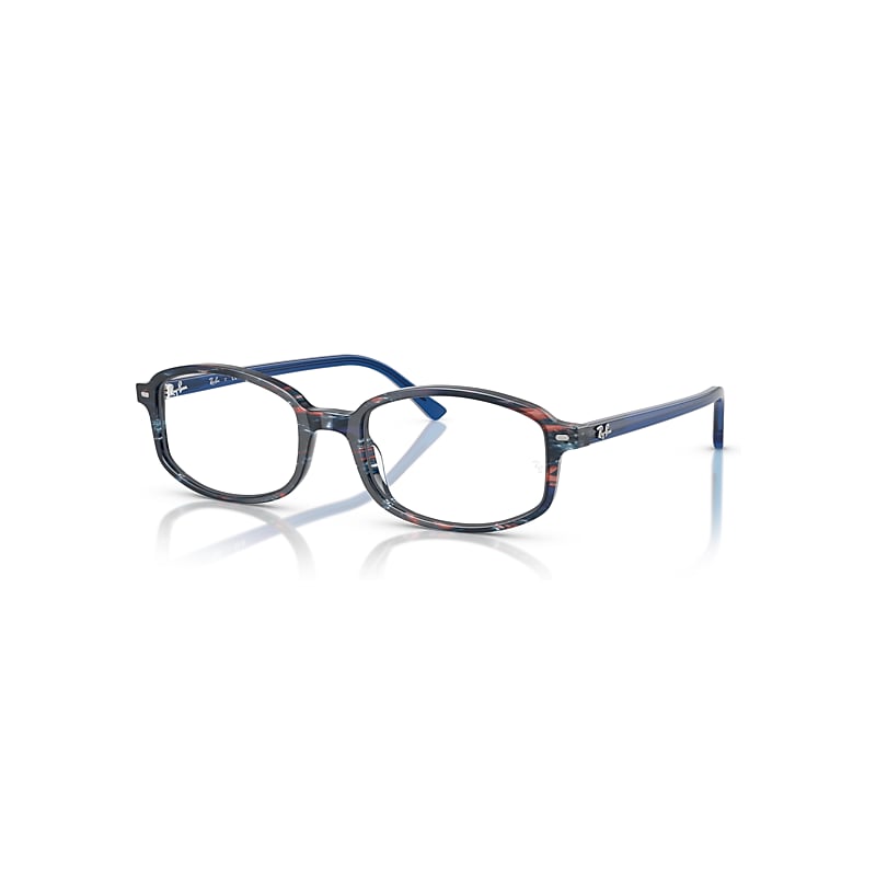 Ray-Ban Eyeglasses Unisex Sam Optics - Transparent Blue Frame Clear Lenses Polarized 52-19