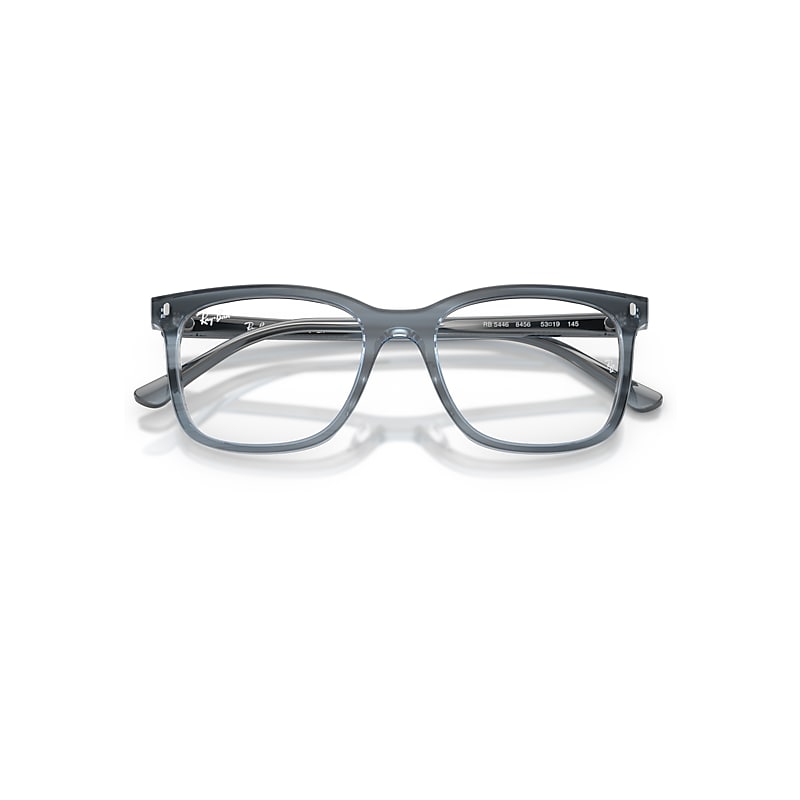 Ray-Ban Rb5446 Optics Optical Striped Blue Frame Clear Lenses Polarized 51-19