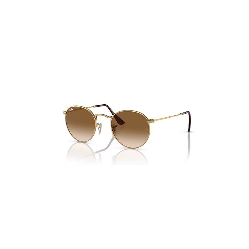 Ray-Ban Sunglasses  Round Metal - Gold Frame Brown Lenses 53-21, RB3447