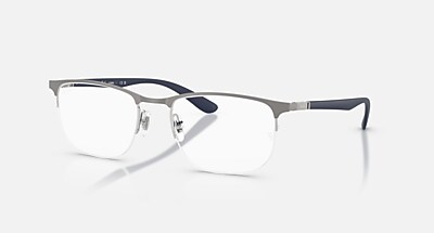 RB6513 OPTICS Eyeglasses with Matte Gunmetal On Silver and Clear