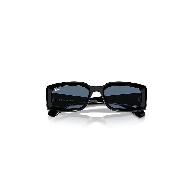 Ray-Ban Kiliane Bio-based Sunglasses Black Frame Blue Lenses 54-21