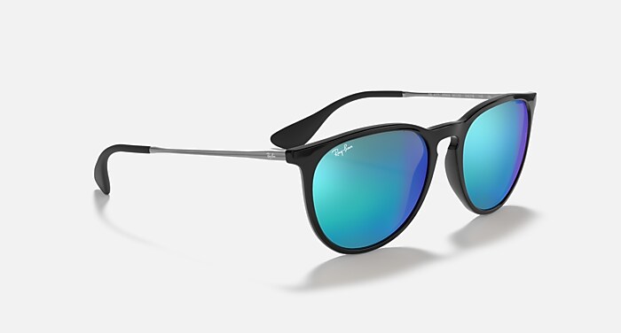 ERIKA COLOR MIX Sunglasses in Black and Blue Mirror (54-18