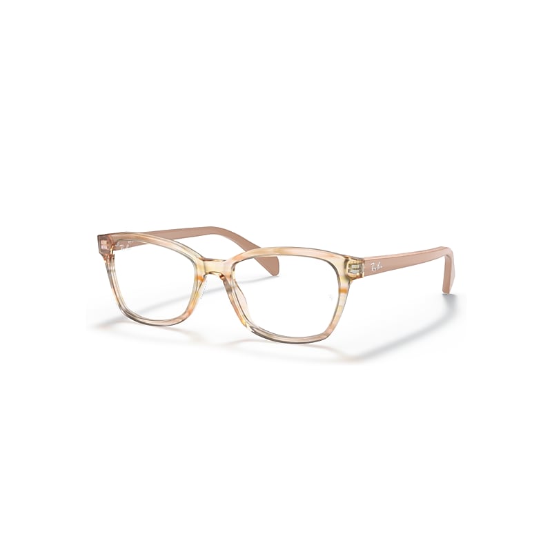 Ray-Ban Eyeglasses Kids  Optics Kids - Beige Frame Clear Lenses Polarized 46-16, RB1591