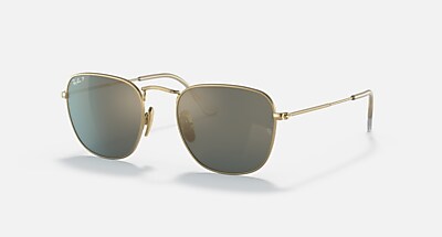 FRANK TITANIUM Polarized Sunglasses in Gold and Blue Polarized (51