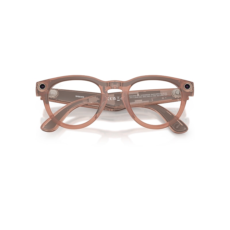 RAY-BAN META (GEN 2) HEADLINER AI Glasses in Peach and Clear/Grey