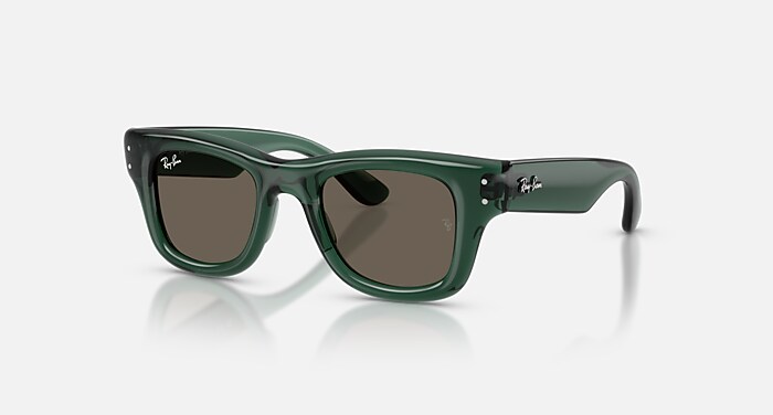 Rb9196s Kids Bio-based Sunglasses in Black Frame and Dark Green