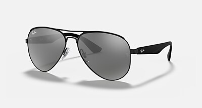 RB3523 Sunglasses in Black and Grey Mirror Silver (59-17) - RB3523