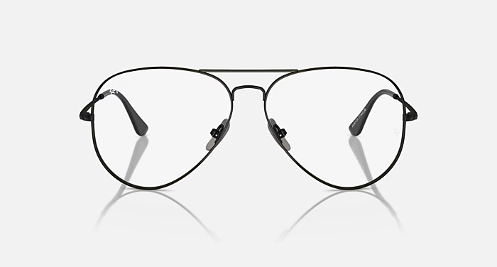 AVIATOR TITANIUM OPTICS メガネ ブラック と クリア (58-14) - RB8789