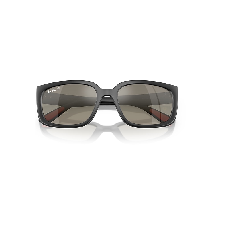 Ray-Ban Rb4443m Scuderia Ferrari Collection Polarized+ Lenses Sunglasses Matte Black Frame Grey Lenses Polarized 57-19