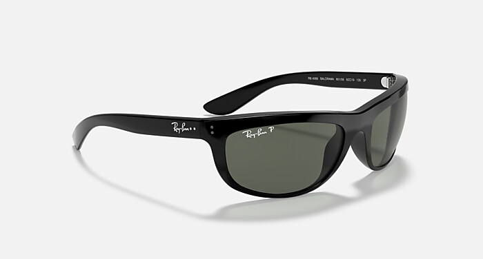 BALORAMA Sunglasses in Black and G-15 Green Polarized - RB4089