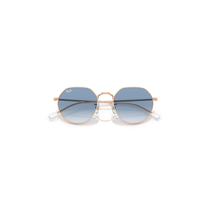 JACK Sunglasses in Rose Gold and Clear & Blue (51-20) - RB3565