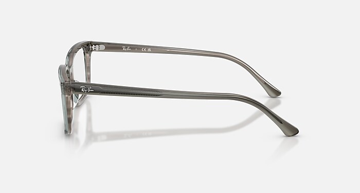 RB5445 OPTICS メガネ ストライプグレー と クリア (54-19) - RB5445F