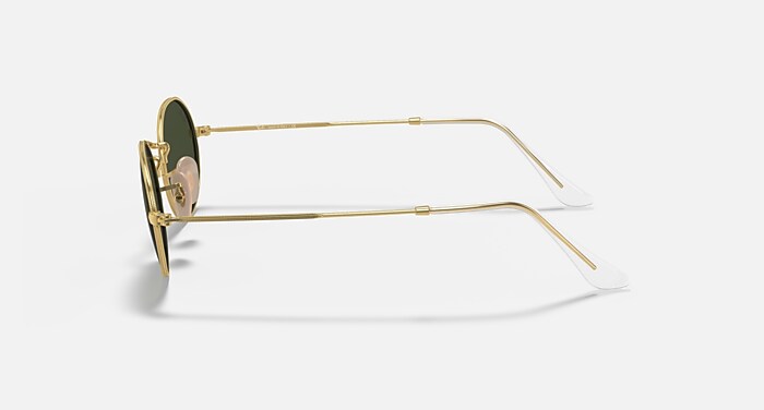 Ray Ban Oval Metal Glasses in Arista Gold and G15 Green RB3719 Sunglasses in Arista Gold and G-15 Green (54-20  main image 4
