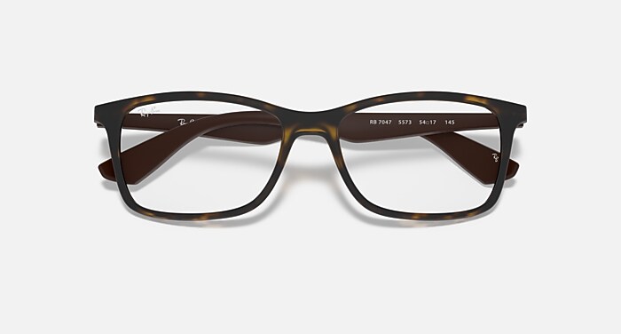 RB7047 OPTICS Polarized Eyeglasses with Havana and Clear (54-17