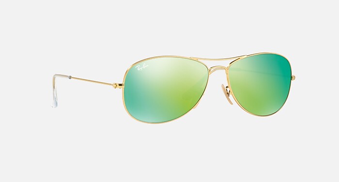 COCKPIT Sunglasses in Gold and Green Flash - RB3362 | Ray  display picture 1