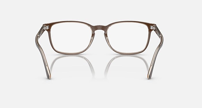 RB5418 OPTICS Eyeglasses with Brown On Transparent Light Brown and