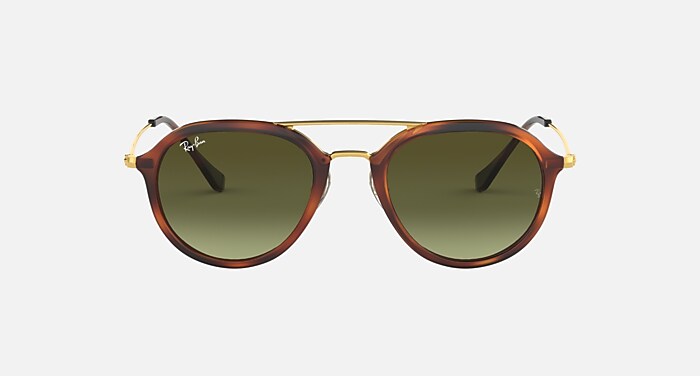 RB4253 Sunglasses in Striped Red Havana and Green Gradient (50-21