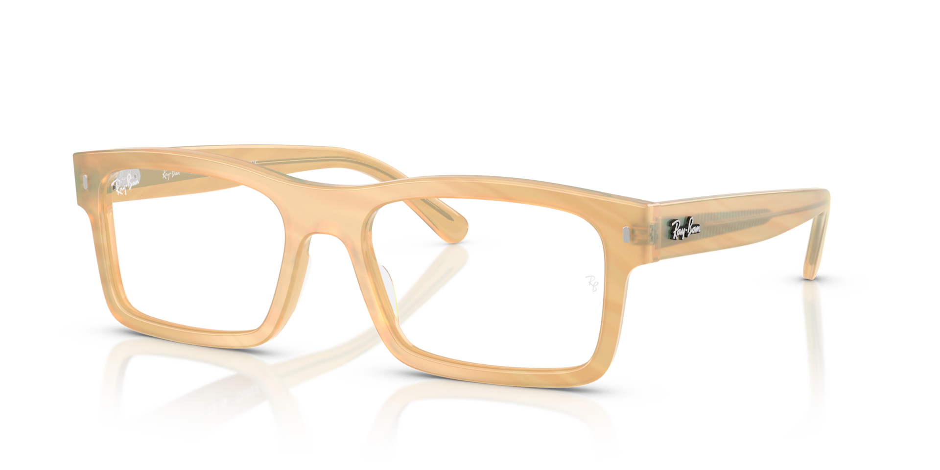 Ray-Ban Rb5435 Optics Change  - Monture Photo Marron Rayé Verres Incolore 56-19 polarisés