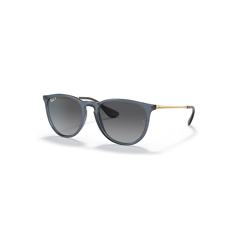 Ray-Ban Sunglasses Women's Erika Classic - Transparent Blue Frame Grey Lenses Polarized 54-18, RB4171