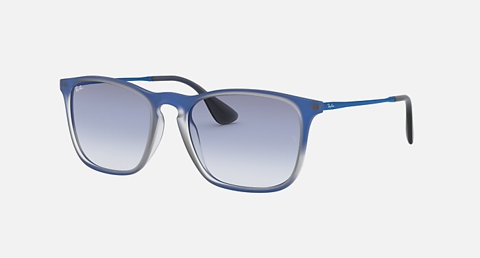 CHRIS Sunglasses in Blue and Clear Gradient Light Blue - RB4187F