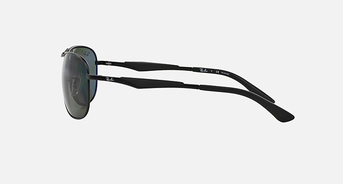 RB3519 Polarized Sunglasses in Black and Green Polarized (59-15