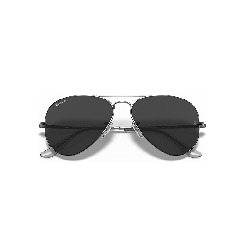 AVIATOR METAL II Sunglasses in Gunmetal and Black Polarized  display picture 1