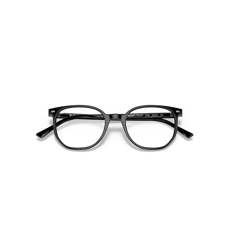 Ray-Ban Elliot Optics Optical Black Frame Clear Lenses Polarized 48-19
