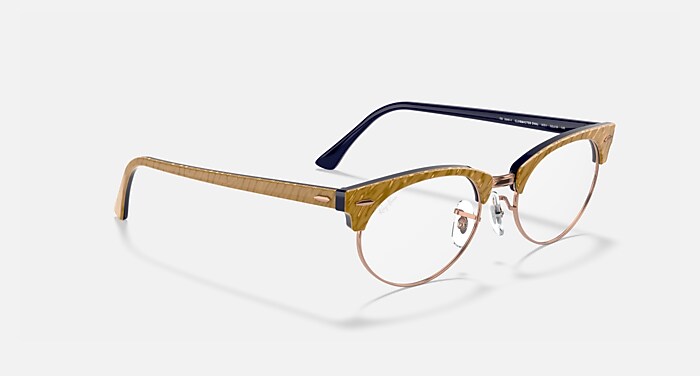CLUBMASTER OVAL OPTICS Eyeglasses with Beige and Clear (50-19