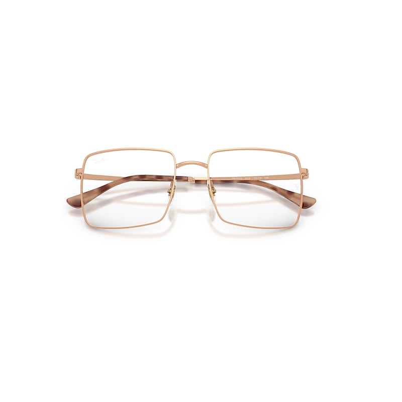 Ray-Ban Brix Optics Bio-based Optical Rosegold Frame Clear Lenses Polarized 55-19