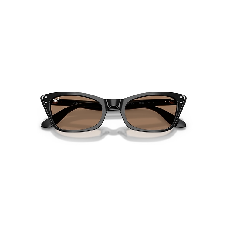 Ray-Ban Lady Burbank Polarized+ Lenses Sunglasses Black Frame Brown Lenses 52-20