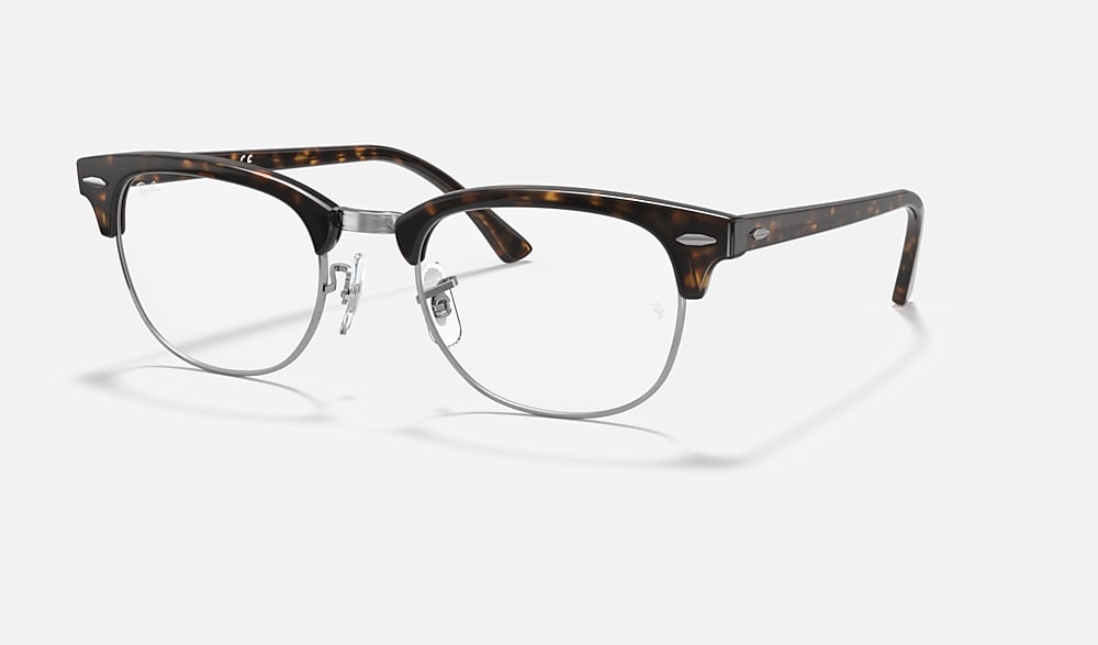 Ray-Ban RB5154 CLUBMASTER クリアフレーム 美品 Clubmaster Optics メガネ ダークハバナ フレーム クリア レンズ (51