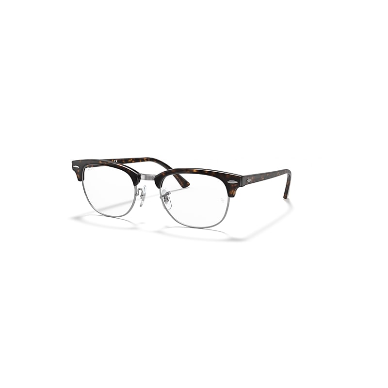 Ray-Ban Clubmaster Optics Habana Oscuro Montura Transparente Lentes 49-21