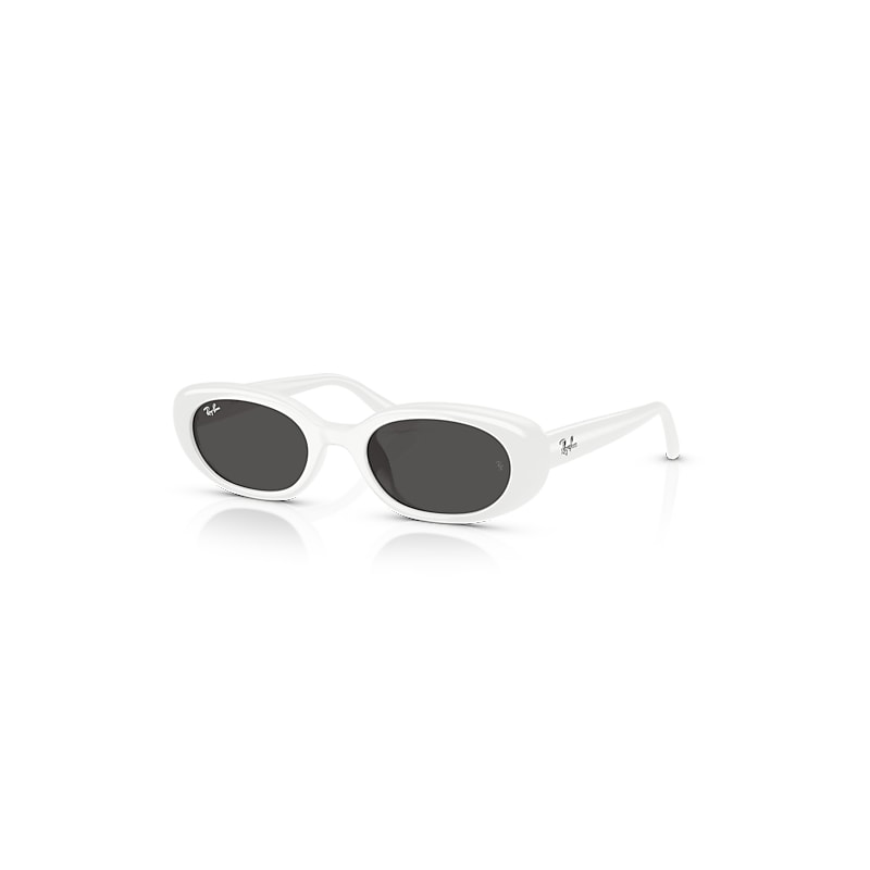 Ray-Ban Sunglasses   Bio-Based - White Frame Grey Lenses 53-21, RB4441D