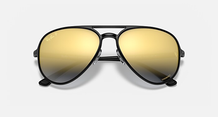 Ray-Ban サングラス RB4320 214/13 RB4320 POLARIZED+ LENSES Polarized Sunglasses in Black and Blue