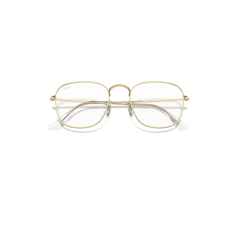 Ray-Ban Frank Optics Eyeglasses Gold Frame Clear Lenses Polarized 51-20