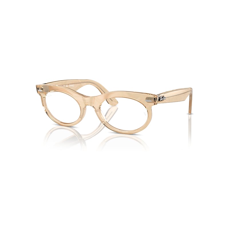 Ray - Ban Unisex Transparent Ray - Ban Rx2242v Wayfarer Oval 8294 Optical Frames Acetate Brown Round Normal - Image 2