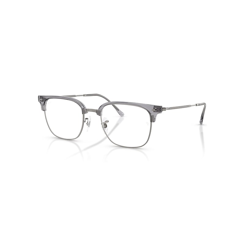 Ray-Ban Eyeglasses Unisex New Clubmaster Optics - Gunmetal Frame Clear Lenses Polarized 53-20