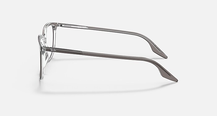 RB5362 OPTICS Polarized Eyeglasses with Grey On Transparent and