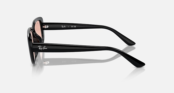 Ray-Ban RB4421D ブラックサングラス レッド RB4421D BIO-BASED Sunglasses in Black and Dark Pink - RB4421D