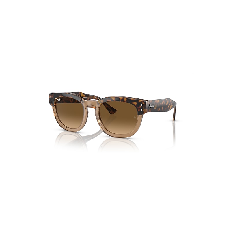 Ray-Ban Sunglasses  Mega Hawkeye - Havana On Transparent Brown Frame Brown Lenses Polarized 53-21, RB0298S