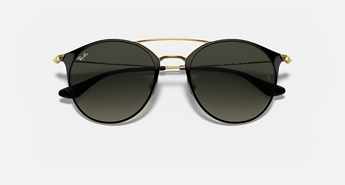 RB3546 Sunglasses in Black On Gold and Grey Gradient (52-20