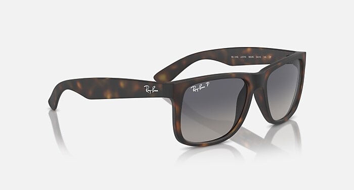 JUSTIN CLASSIC Sunglasses in Havana and Blue Polarized - RB4165
