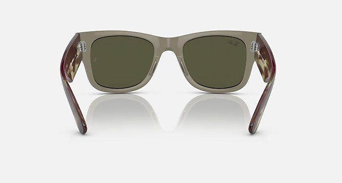 MEGA WAYFARER Sunglasses in Transparent Green and Silver (51-21
