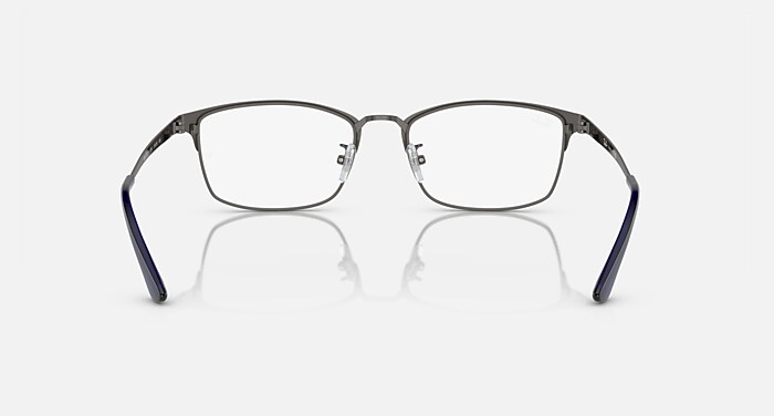RB8772D OPTICS TITANIUM Eyeglasses with Dark Blue On Gunmetal and