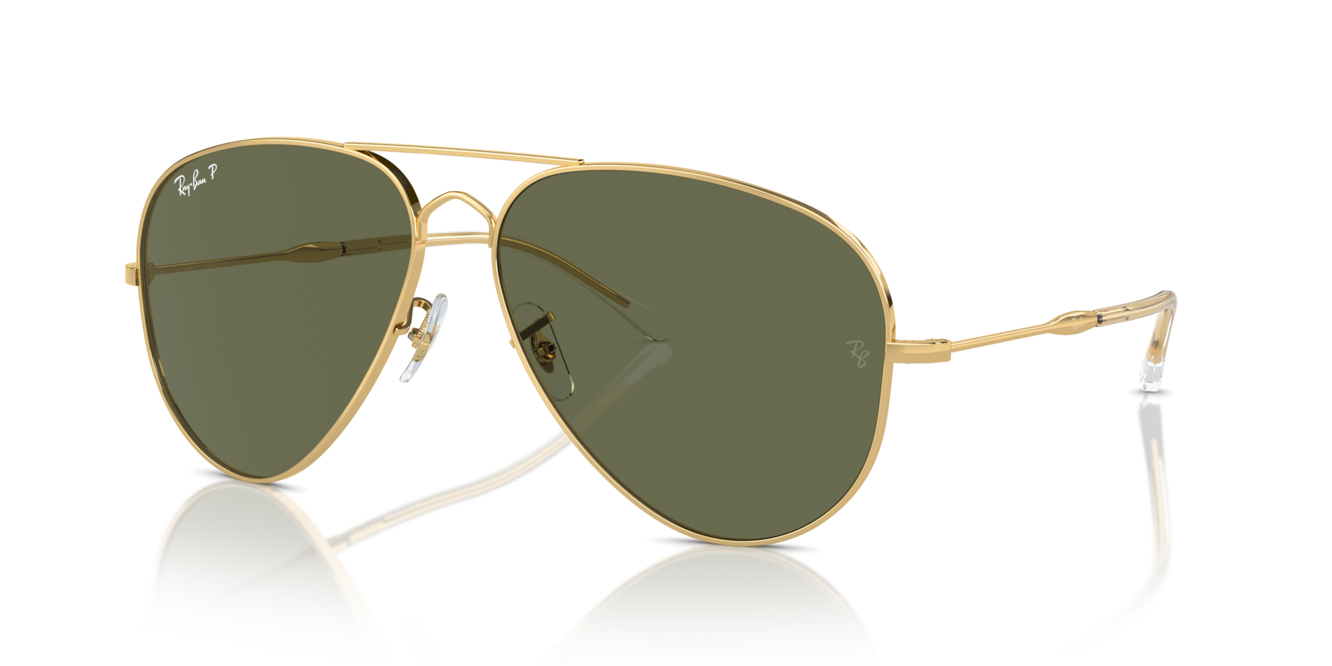 タ*ー様 ヴィンテージ　レアRay-Ban AVIATOR CLASSIC グリ OLD AVIATOR Sunglasses in Arista Gold and Green Polarized - RB3825