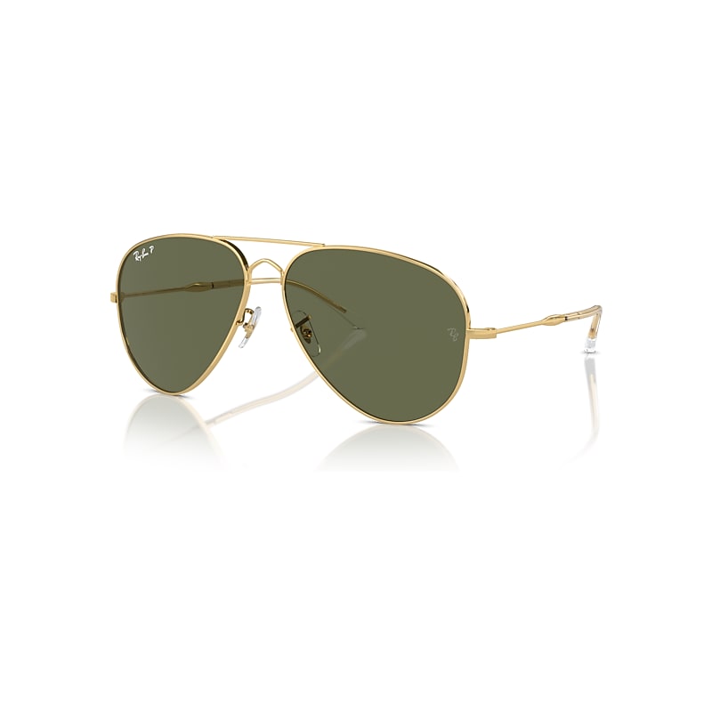 Ray - Ban Unisex Green Ray - Ban Rb3825 Old Aviator 001/58 Sunglasses Metal Gold Pilot Polarized - Image 4