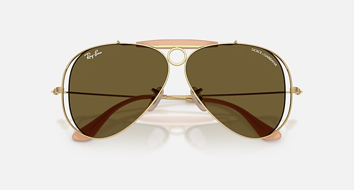 専用❗️Ray Ban DOLCE&GABBANA THE SHOOTER THE SHOOTER BY DOLCE&GABBANA Sunglasses in Arista Gold and Dark