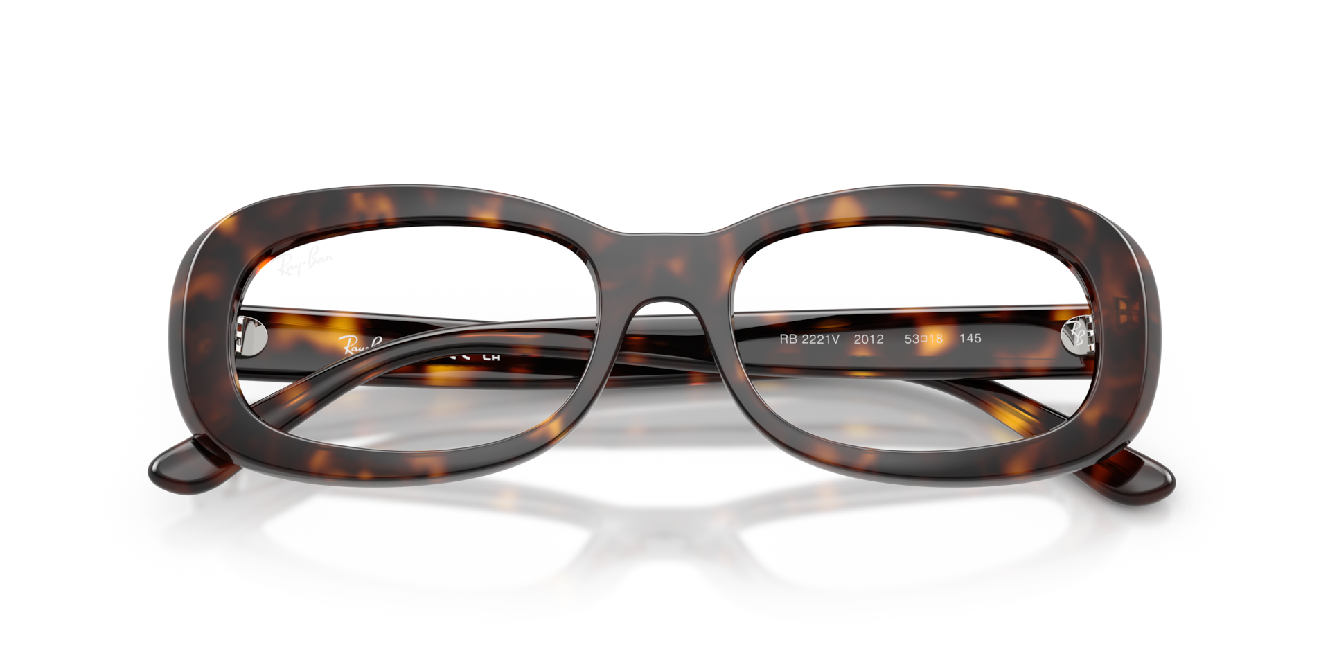 Ray-Ban Rb2221v Optics Eyeglasses Havana Frame Clear Lenses Polarized 51-18 210$