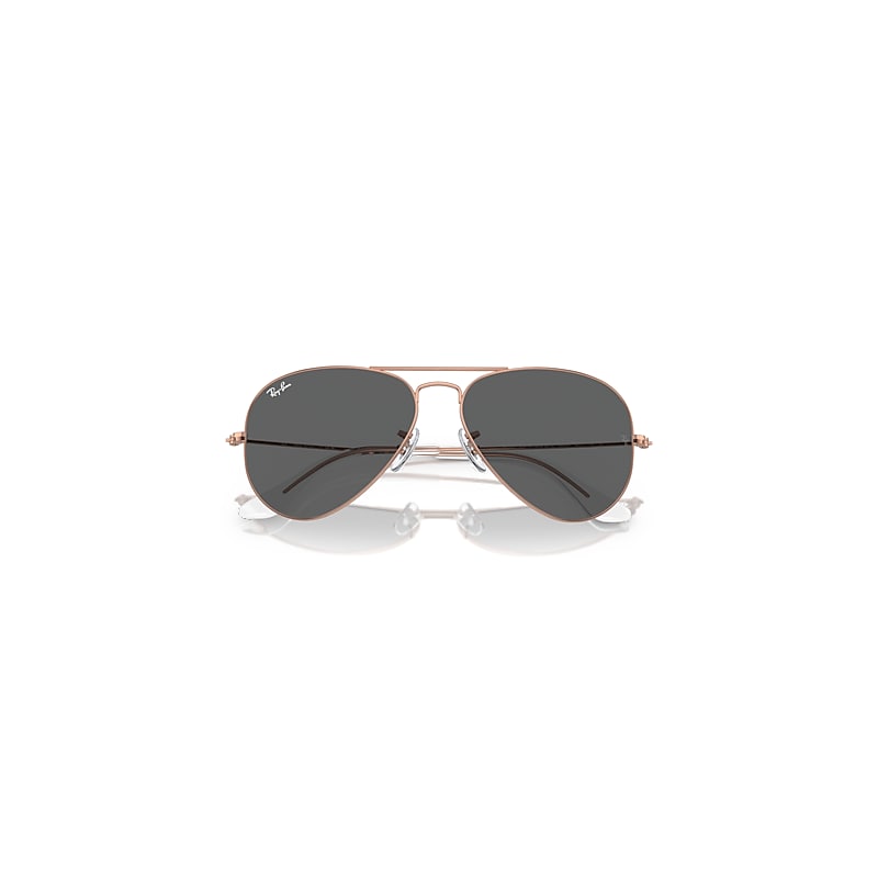 Ray-Ban Aviator Rose Gold Sunglasses Rose Gold Frame Grey Lenses 62-14